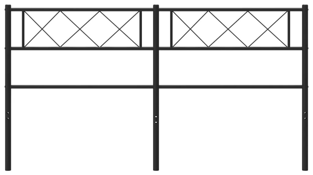 vidaXL Κεφαλάρι Μαύρο 135 εκ. Μεταλλικό