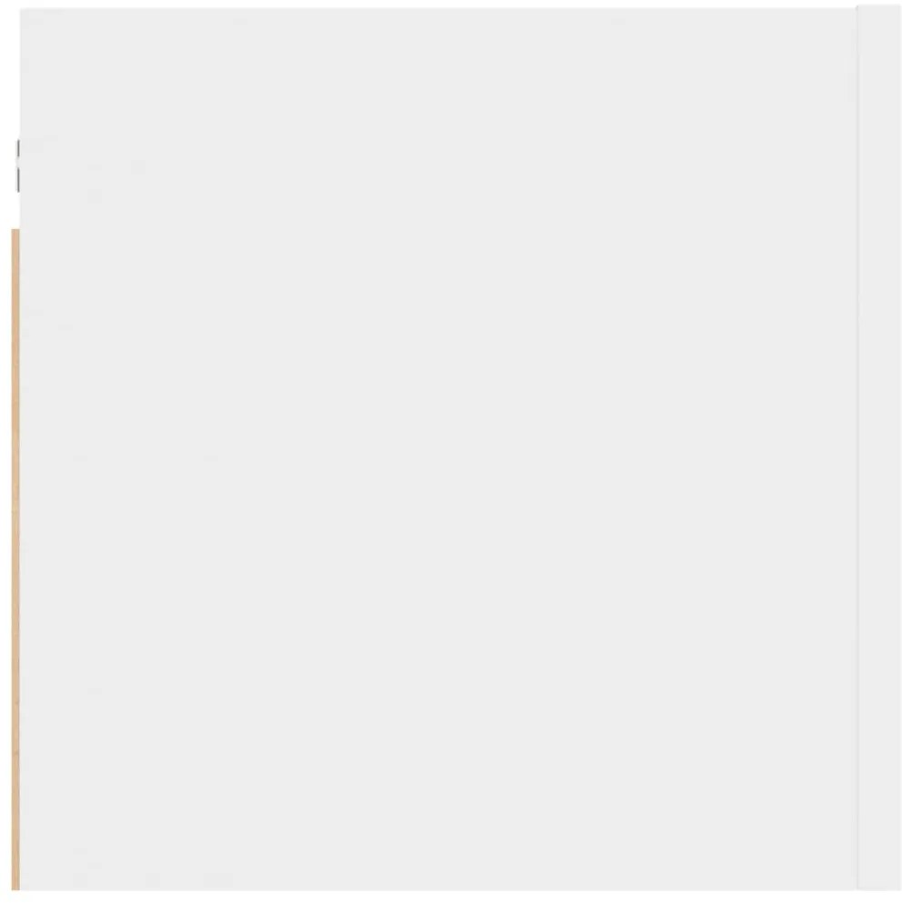 vidaXL Κομοδίνο Λευκό 30,5 x 30 x 30 εκ. από Επεξ. Ξύλο