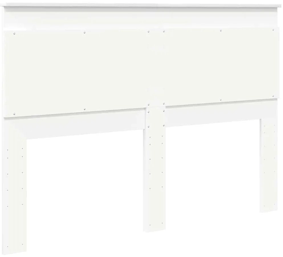 vidaXL Κεφαλάρι με κεφαλάρι Λευκό 160 cm Επεξεργασμένο ξύλο