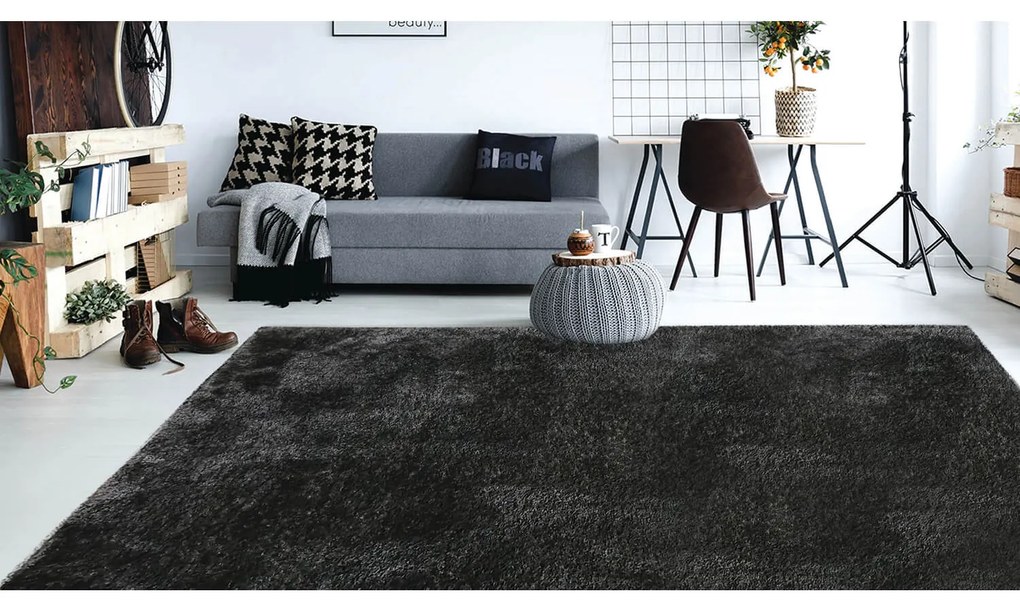 Eco-Carpet Μοκέτα Shaggy 200x240 - Dali Ανθρακί