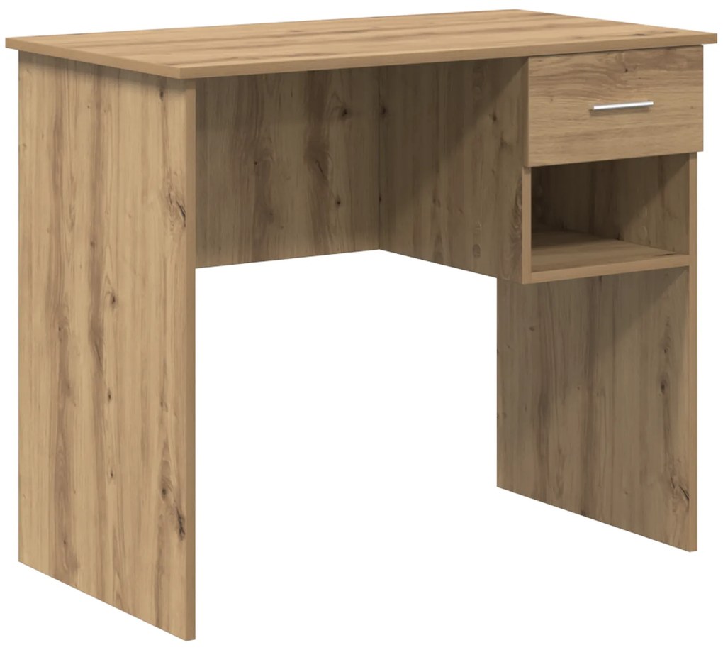vidaXL Γραφείο με Αποθήκευση Δρυς 90x49.5x75 εκ. Επεξεργασμένο ξύλο