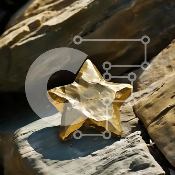 Intra Συλλεκτικό Ξύλινο Παζλ Plywood  4mm - Gold Star on Rocks Σε Ξύλινο Κουτί - Διαστάσεις: 10x10 cm – 25 κομμάτια