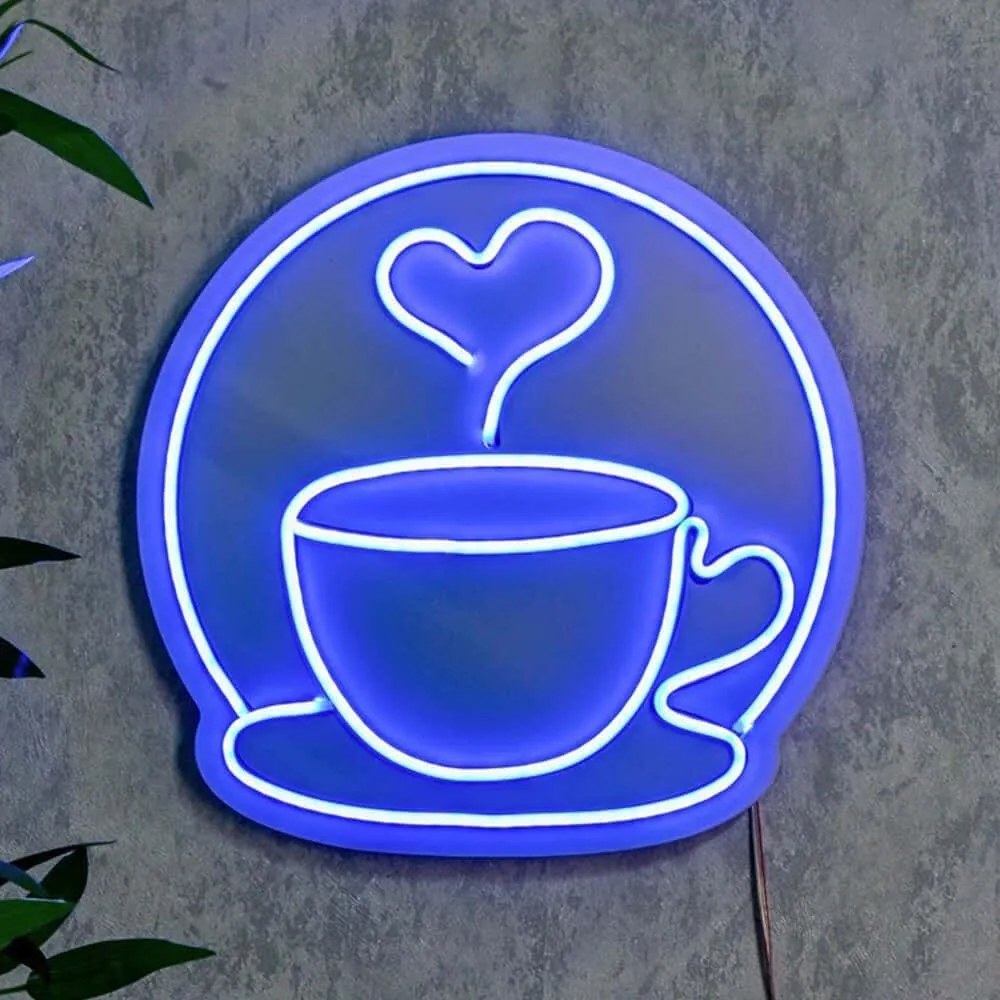 Διακοσμητικό Φωτιστικό Τοίχου Coffee Cup 395NGR2511 30,5x30cm Led 36W Blue Wallity