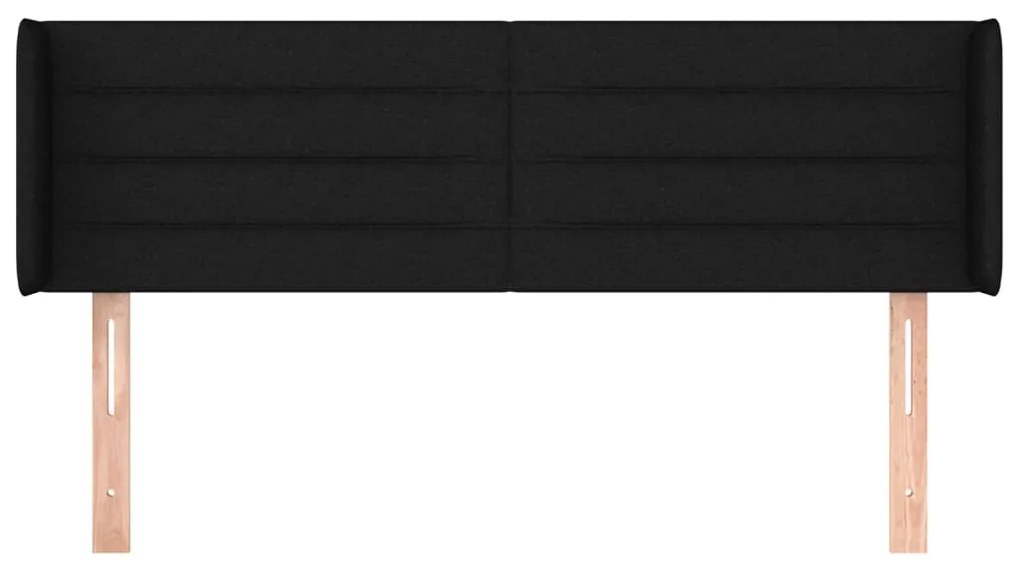 vidaXL Κεφαλάρι με Πτερύγια Μαύρο 147x16x78/88 εκ. Υφασμάτινο