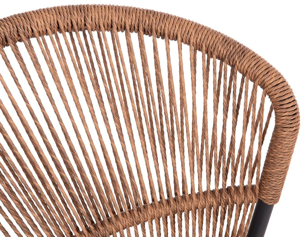 Καρέκλα LYNN C6267.01 Αλουμινίου Ανθρακί με P.E. Rattan Φυσικό 57x61x79Υ εκ. 57x61x79 εκ.