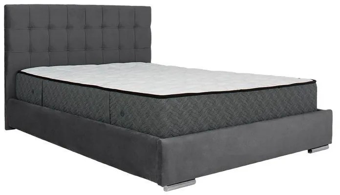 Επενδυμένο Κρεβάτι New Cagliari Fylliana Γκρί 90x200 εκ. 99x214x115 εκ.