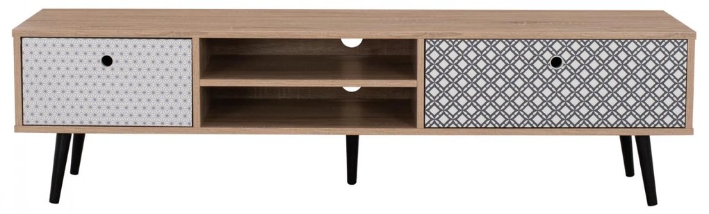 Έπιπλο τηλεόρασης HATTIE C8756 Sonoma - Πολύχρωμο 150x40x40Yεκ. 150x40x40 εκ.