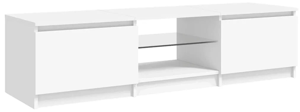vidaXL Έπιπλο Τηλεόρασης με LED Λευκό 140x40x35,5 εκ.