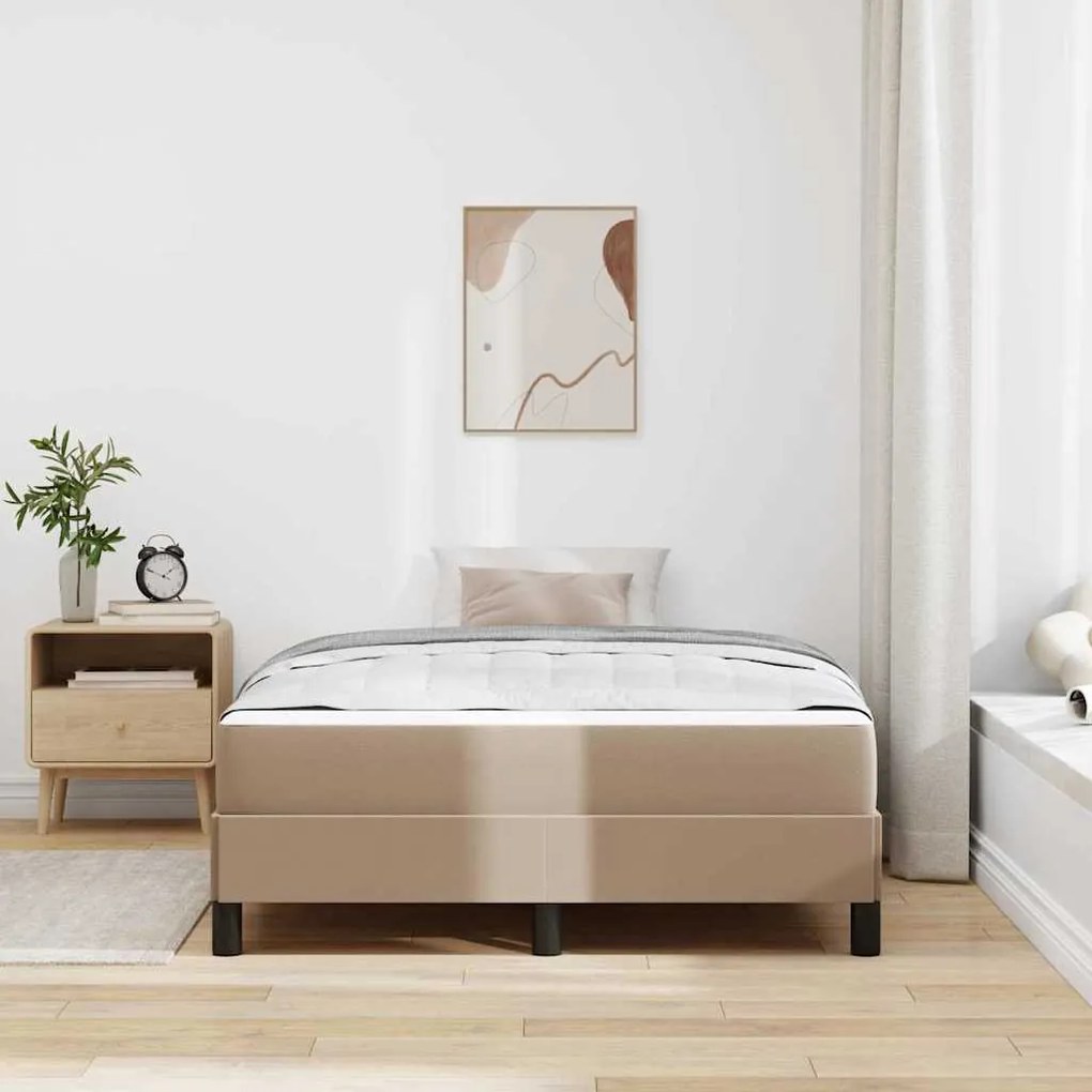 vidaXL Κρεβάτι Άλλο Καπουτσίνο 120 x 200 cm Τεχνητό δέρμα