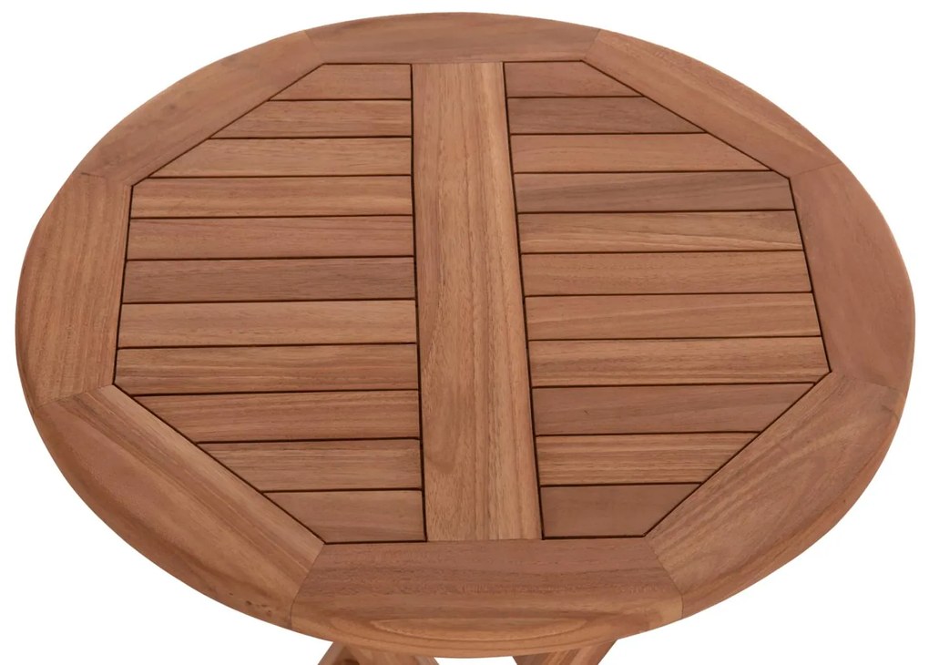 Τραπέζι Σκηνοθέτη ERIS C18119 Στρογγυλό Πτυσσόμενο Ξύλο ΤΕΑΚ Φυσικό Φ60x75Υ εκ. 60x60x75 εκ.