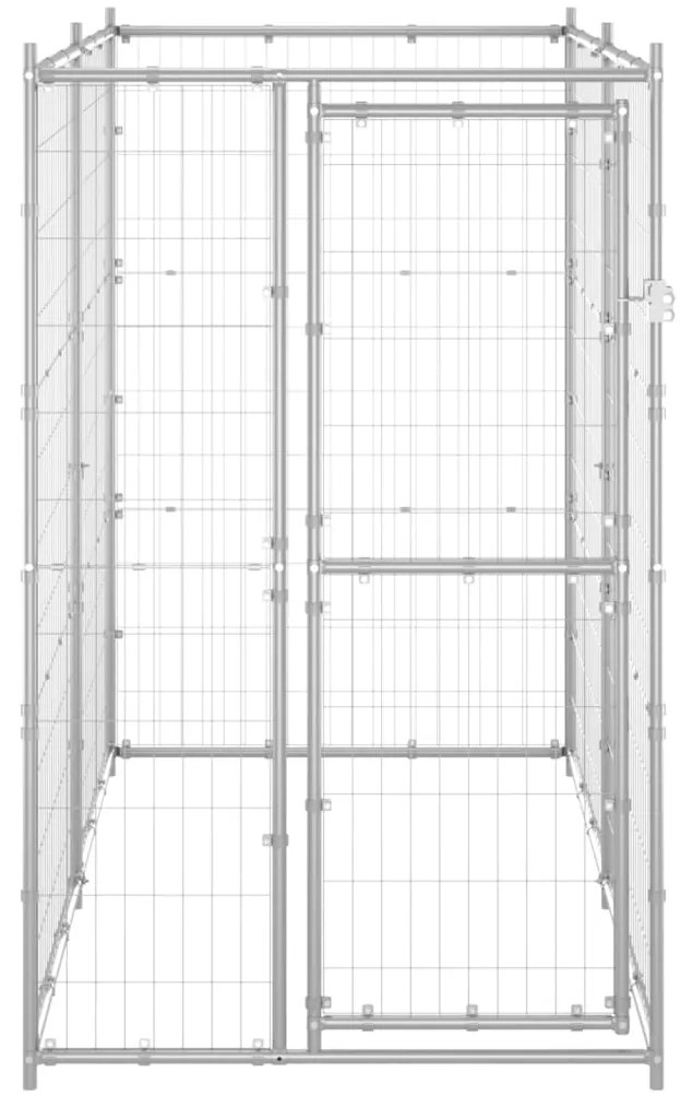 vidaXL Κλουβί Σκύλου Εξ. Χώρου Γαλβαν. Χάλυβας 110 x 220 x 180 εκ.