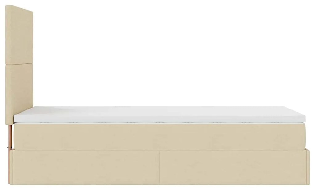 ΟΘΩΜΑΝΙΚΟ ΚΡΕΒΑΤΙ ΜΕ ΣΤΡΩΜΑ CREAM 80X200CM ΥΦΑΣΜΑ 3313034