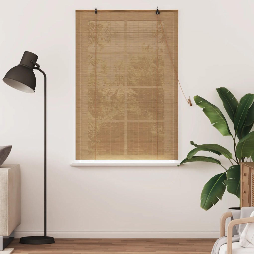 vidaXL Ρολά και Σκίες Παραθύρων Ανοιχτό καφέ 100 x 160 cm Μπαμπού