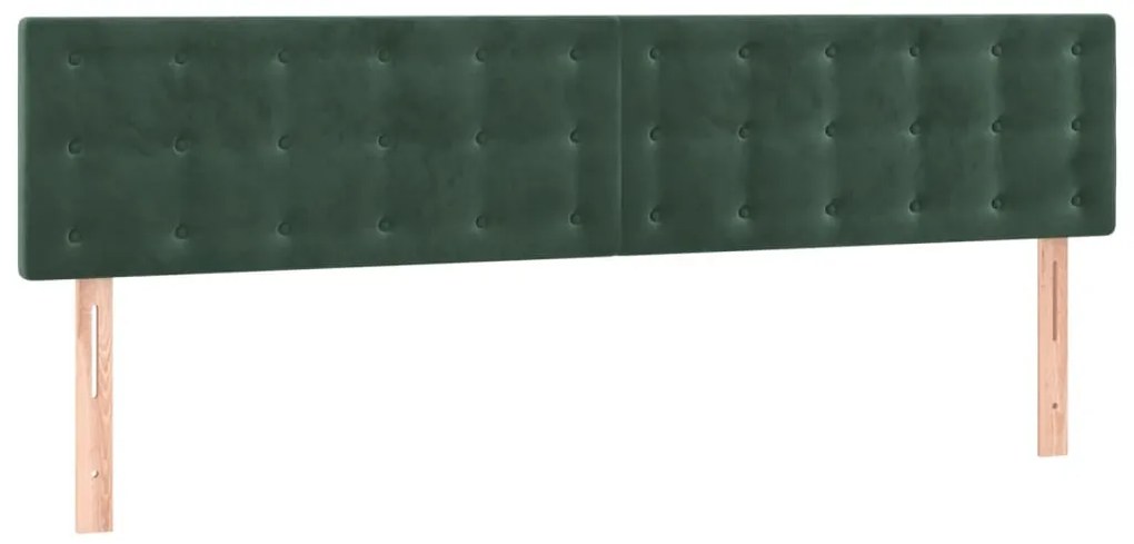 Κρεβάτι Boxspring με Στρώμα Σκούρο Πράσινο 160x200εκ. Βελούδινο 3127742