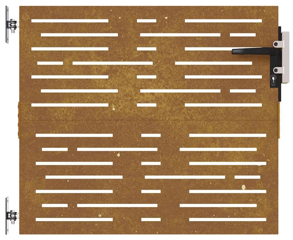 vidaXL Πόρτα Κήπου Τετράγωνη 85x100 εκ. από Ατσάλι Corten