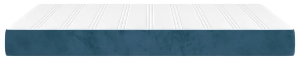vidaXL Στρώμα με Pocket Springs Σκούρο Μπλε 140x200x20 εκ. Βελούδινο