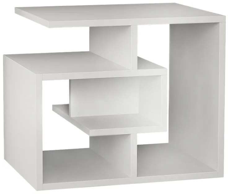 Βοηθητικό τραπεζάκι Labirent Megapap Megapap χρώμα λευκό 54x40x45εκ.