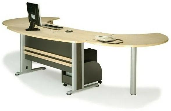 Τραπέζι γραφείου Mesa 166, 75x180x80cm, 41 kg, Σκούρο γκρι, Οξιά | Epipla1.gr