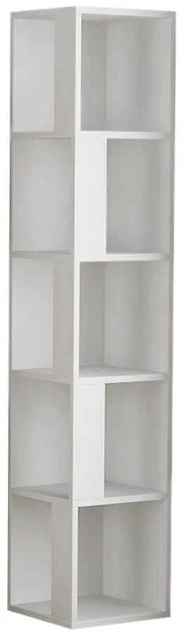 Βιβλιοθήκη Γωνιακή Piano 214322 31,4x31,4x158,9cm White Μελαμίνη