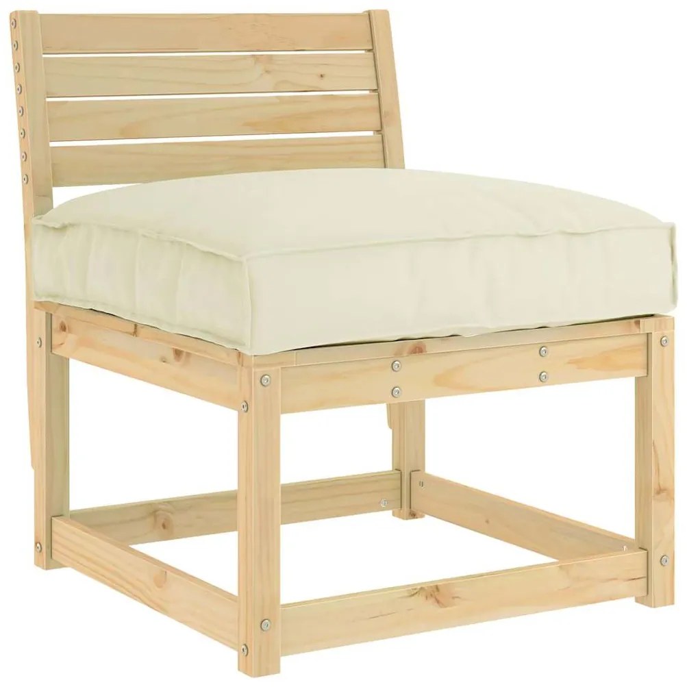 vidaXL Μαξιλάρι παλέτας για κάθισμα Κρεμ 70 x 70 x 12 cm Ύφασμα Oxford