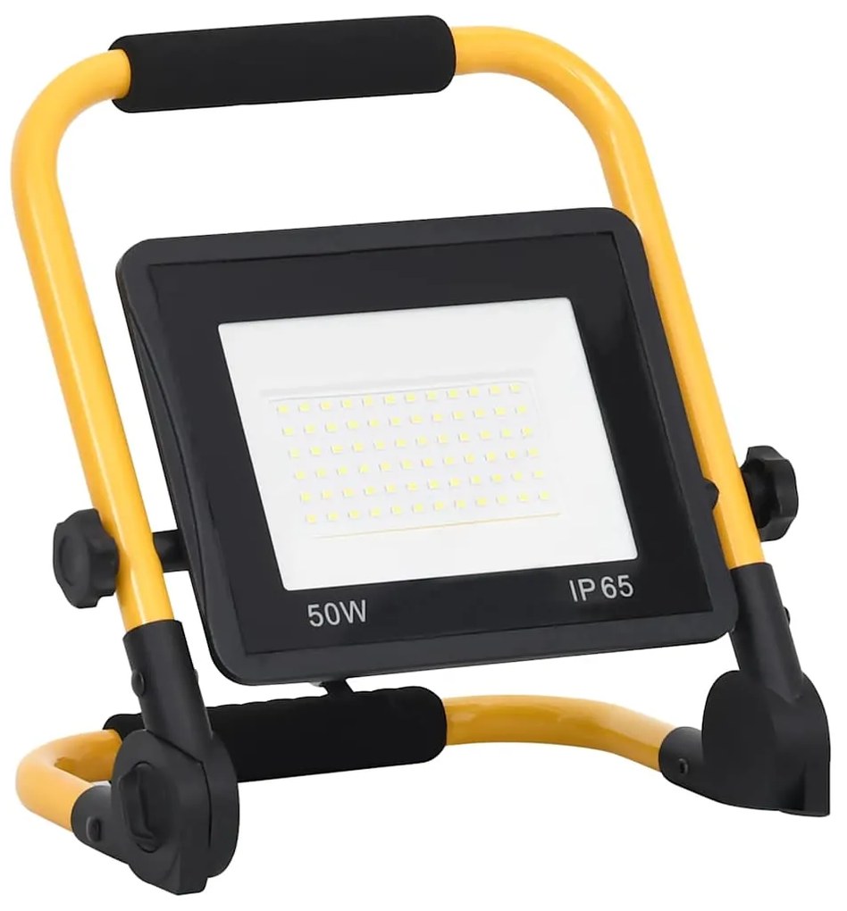 vidaXL Προβολέας LED με Λαβή Ψυχρό Λευκό 50 W