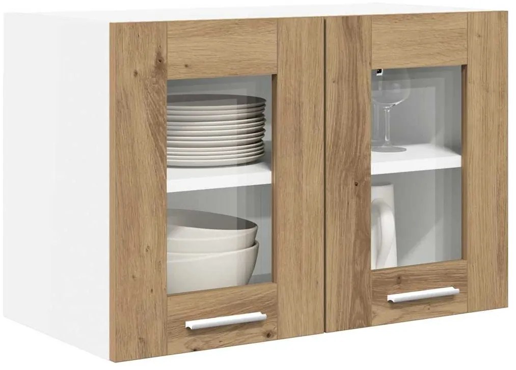 vidaXL Κρεμαστό ντουλάπι Riga 2 pcs Artisan Oak 60 x 31 x 40 εκ