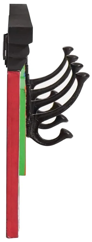 vidaXL Κρεμάστρα Μαύρο 80 x 25 x 2 cm Επεξεργασμένο ξύλο