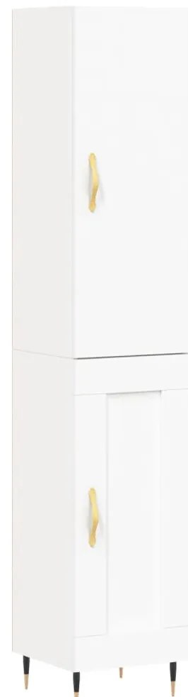 vidaXL Ντουλάπι Λευκό 34,5 x 34 x 180 εκ. από Επεξεργασμένο Ξύλο