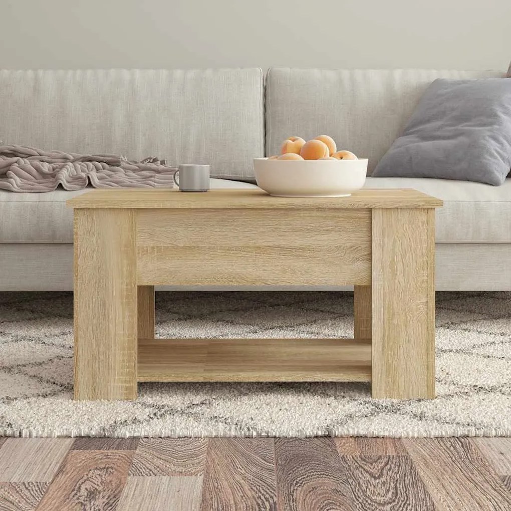 vidaXL Τραπεζάκι Σαλονιού Sonoma Δρυς 79x49x41 εκ. Επεξεργασμένο Ξύλο