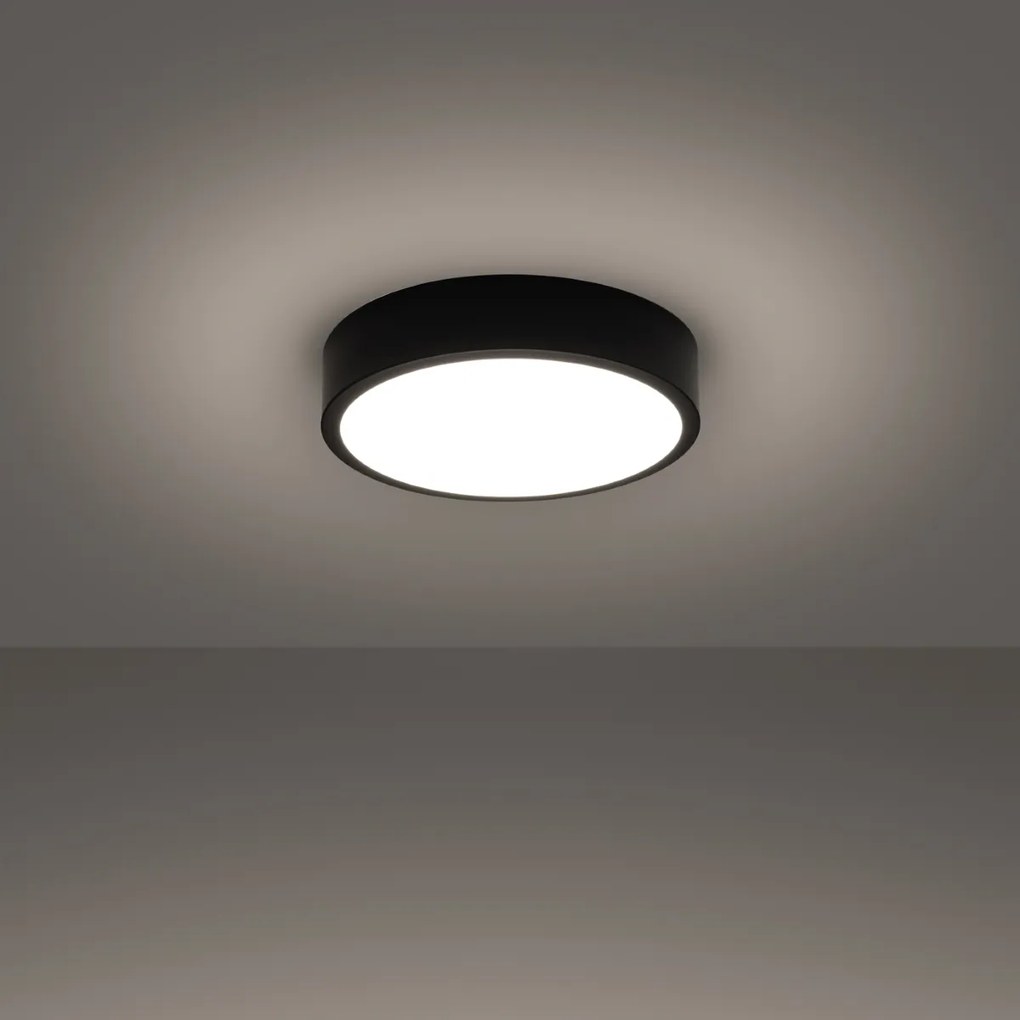 Sollux Φωτιστικό οροφής ONYX 30 μαύρο LED 3000K,Αλουμίνιο,1x23W