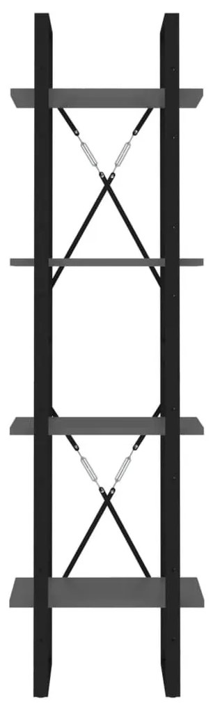 Βιβλιοθήκη με 4 Ράφια Γκρι 40 x 30 x 140 εκ. από Επεξ. Ξύλο - Γκρι