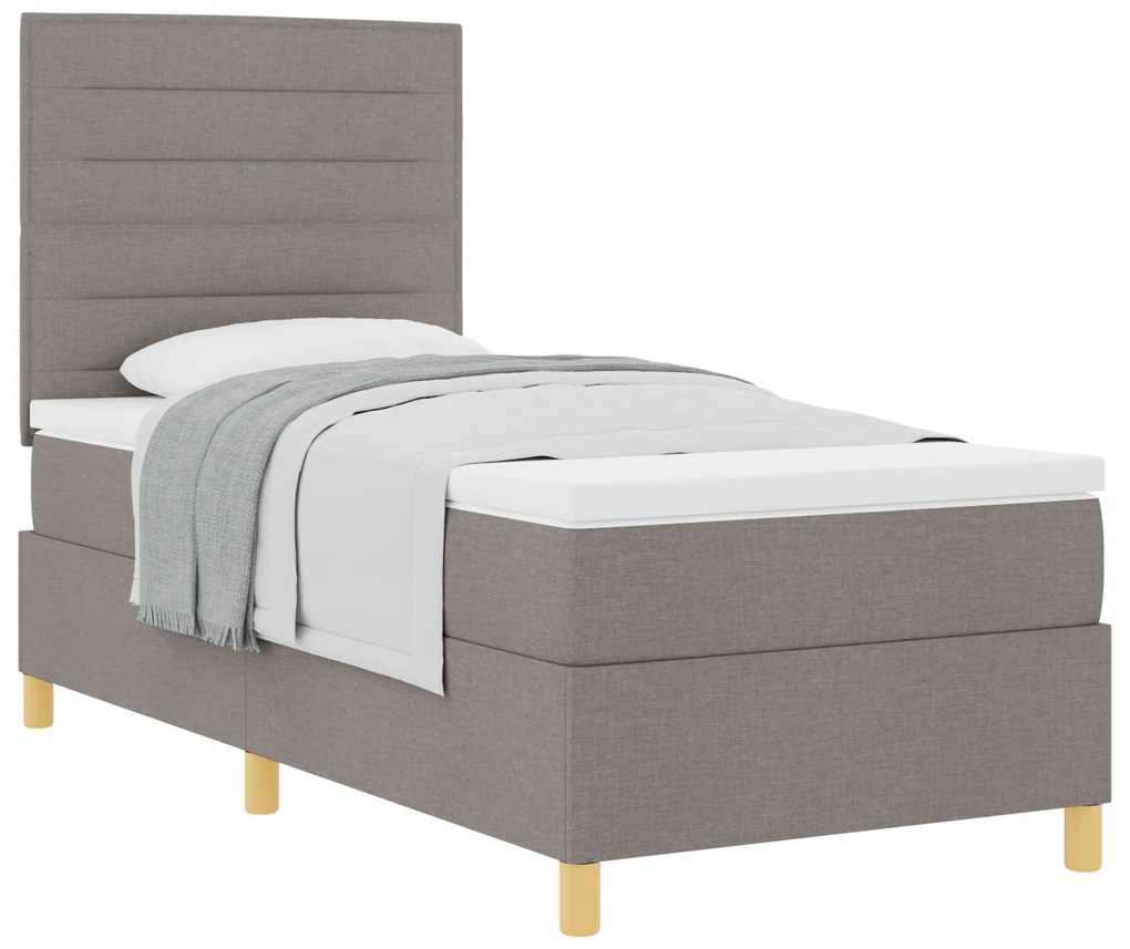 vidaXL Κρεβάτι Box Spring με Στρώμα Ταυπ 80x200 εκ Ύφασμα