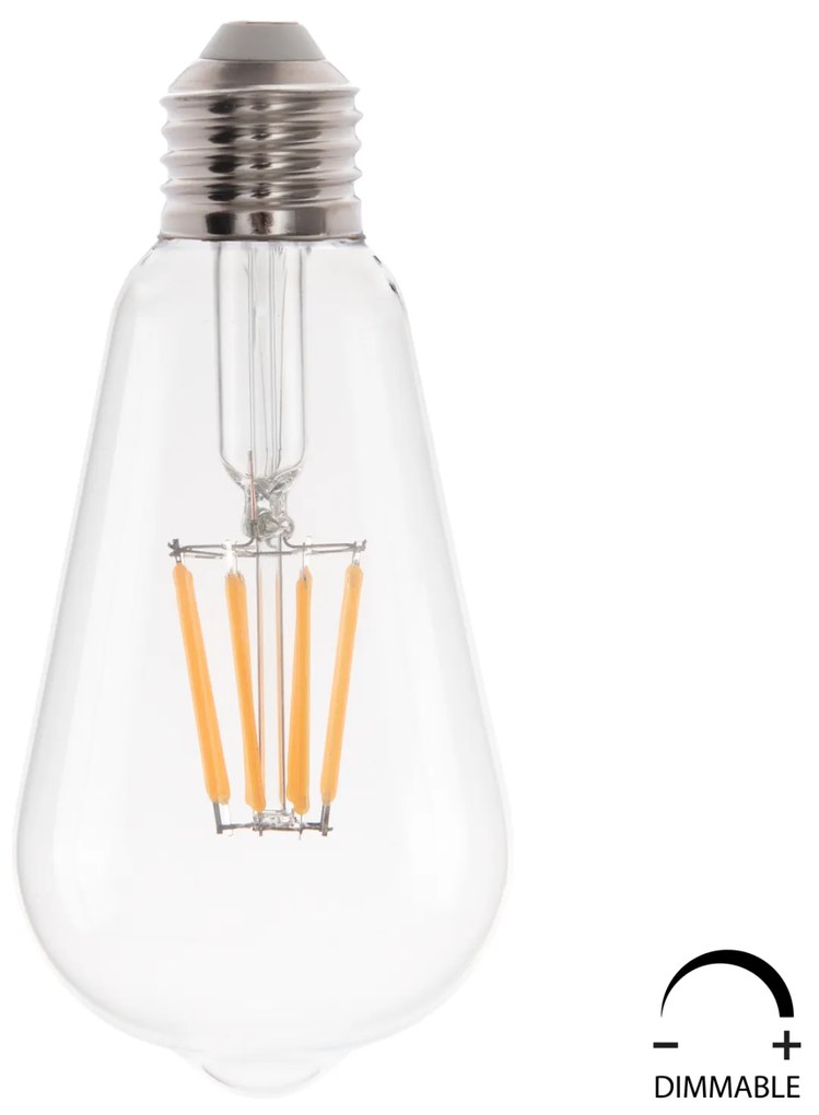 ΛΑΜΠΤΗΡΑΣ HM4188.01 LED FILAMENT 8W E27 DIMMABLE 3000K ΔΙΑΦΑΝΟΣ - 3000K - HM4188.01