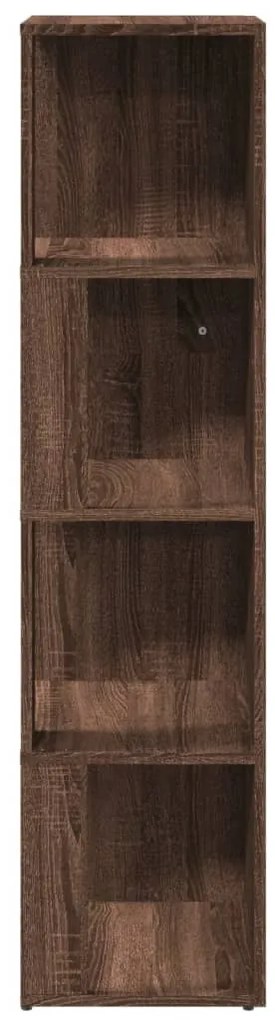 vidaXL Γωνιακό Έπιπλο Καφέ δρυς 33x33x132 εκ. από Επεξεργ. Ξύλο