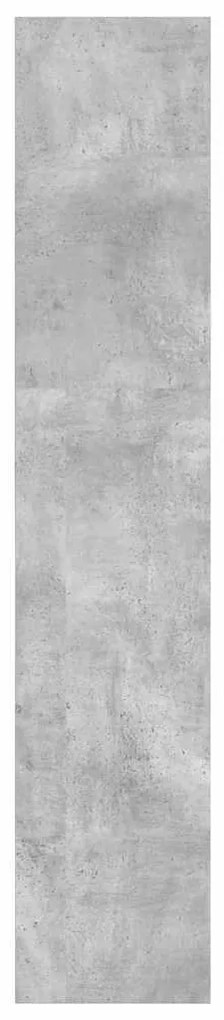 vidaXL Βιβλιοθήκη Γκρι Σκυροδέματος 40x30x152 εκ. Επεξεργ. Ξύλο