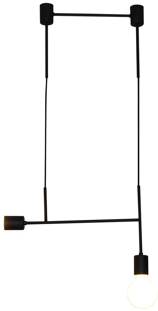 Φωτιστικό Οροφής  HL-3526-2 MEGAN BLACK PENDANT - 51W - 100W - 77-3815