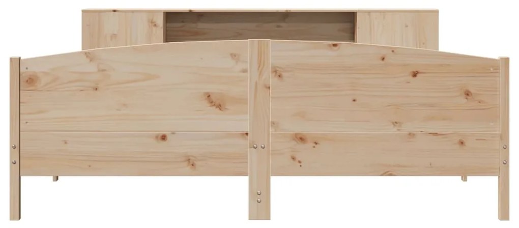 vidaXL Κρεβάτι Βιβλιοθήκη Χωρίς Στρώμα 200x200 εκ Μασίφ Ξύλο Πεύκου