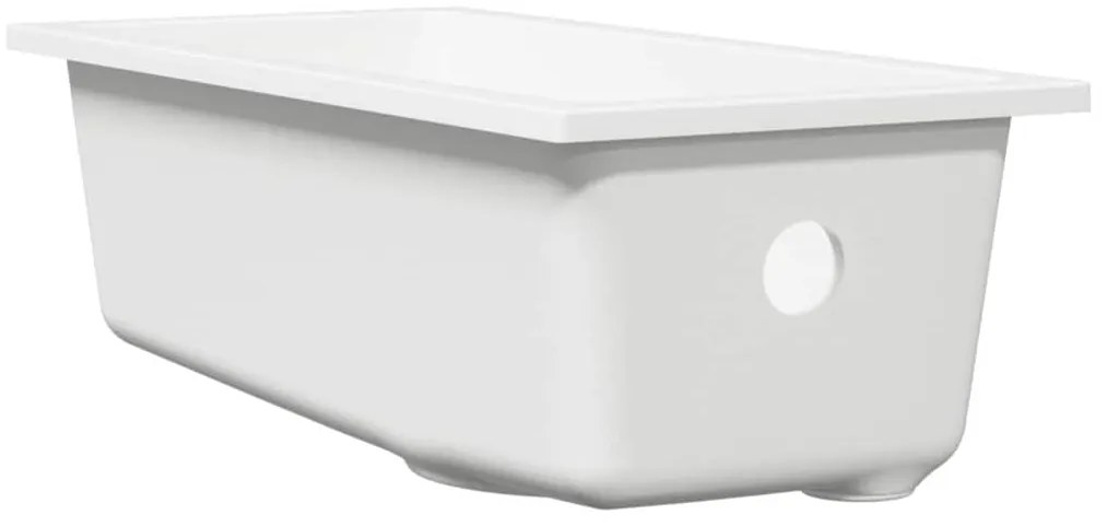 vidaXL Σιντρινο κουζίνας Λευκό 21 x 44 x 14 εκ. Γρανίτης