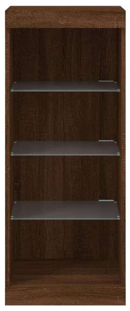 vidaXL Μπουφές με Φώτα LED Καφέ Δρυς 41 x 37 x 100 εκ.