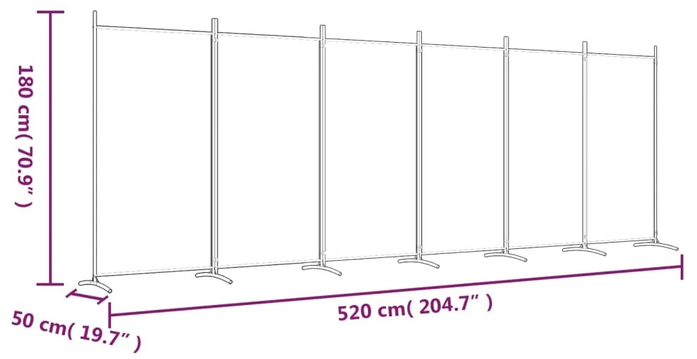 ΔΙΑΧΩΡΙΣΤΙΚΟ ΔΩΜΑΤΙΟΥ ΜΕ 6 ΠΑΝΕΛ ΑΝΘΡΑΚΙ 520X180 ΕΚ. ΑΠΟ ΎΦΑΣΜΑ 350272