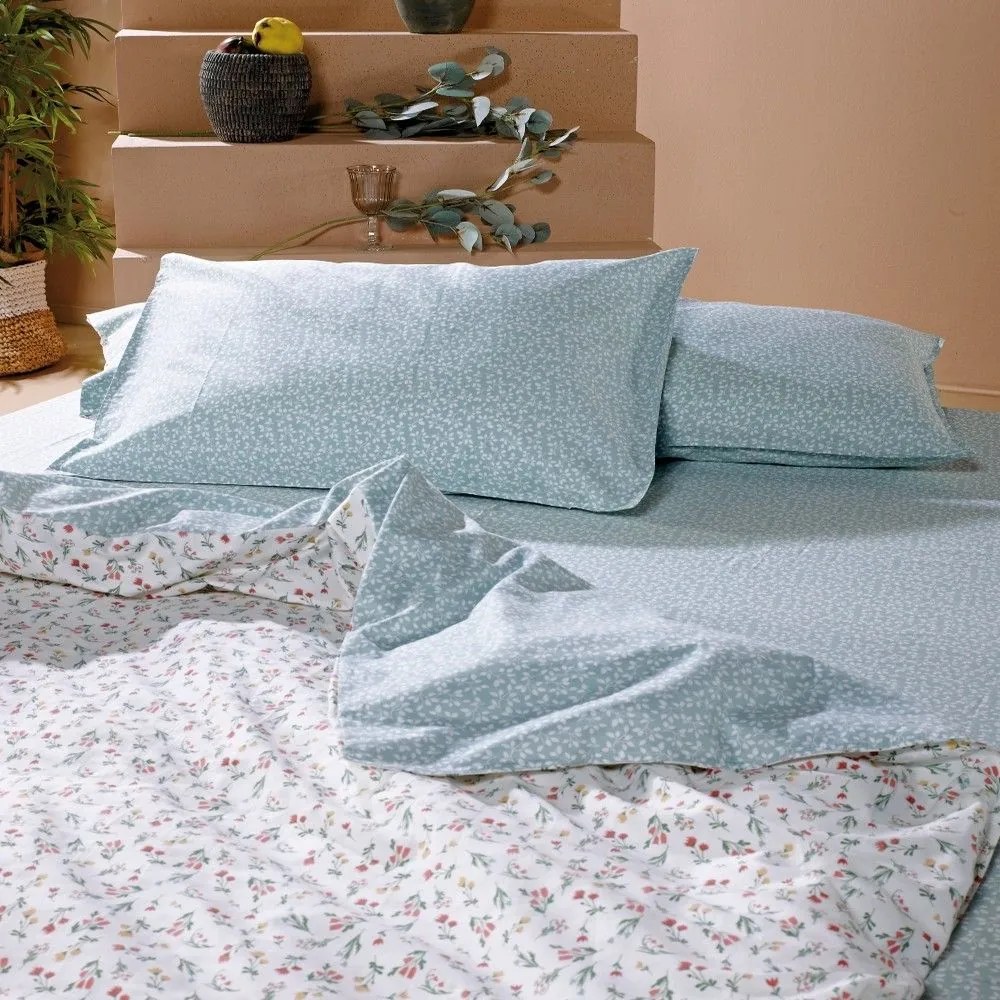 Μαξιλαροθήκες Lalika 10A (Σετ 2τμχ) Mint Green Kentia 50Χ70 100% Cotton Satin