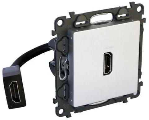 Πρίζα HDMI Προκαλωδιωμένη Αλουμίνιο Valena Life 753375 Legrand-753375-Αλουμίνιο 753375