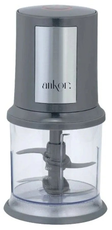 Πολυκόπτης Με Διπλή Λεπίδα M2-830343 400W 500ml Grey Ankor