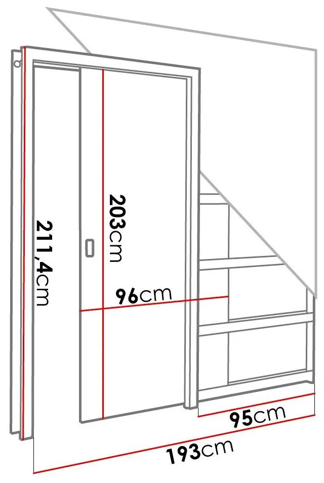 Συρόμενες πόρτες Dover 184, 64 kg, Sonoma οξιά, Πλαστικοποιημένη μοριοσανίδα, Ανοιχτό καφέ, Αλουμίνιο, Ατσάλι | Epipla1.gr