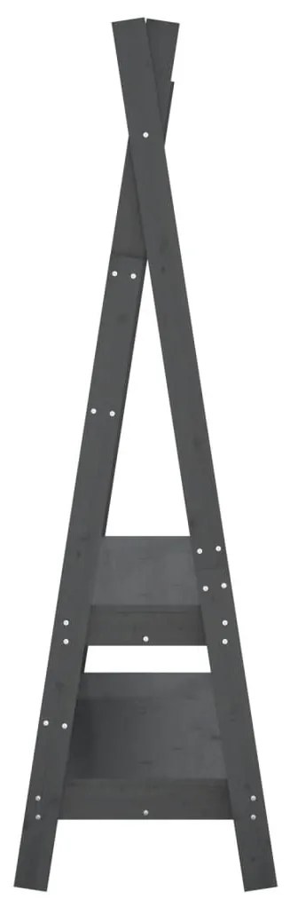 vidaXL Κρεμάστρα Ρούχων Γκρι 100x45,5x150 εκ. από Μασίφ Ξύλο Πεύκου