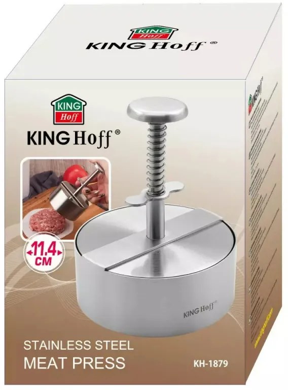 Πρέσα Burger Kinghoff KH 1879, Ανοξείδωτο, Διάμετρος 11,4 cm, Inox
