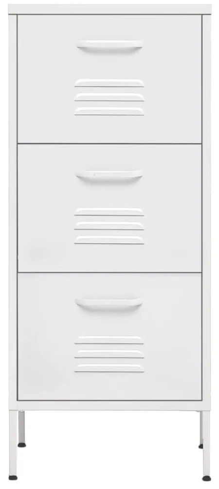 vidaXL Ντουλάπι Αποθήκευσης Λευκό 42,5x35x101,5 εκ. από Ατσάλι