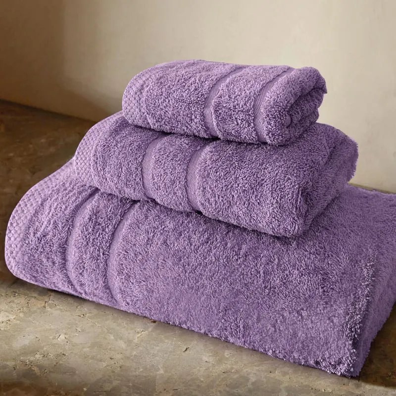 Bonsai Home Σετ Πετσέτες Πενιέ 3τμχ 600gsm Royal Cosy Λιλά