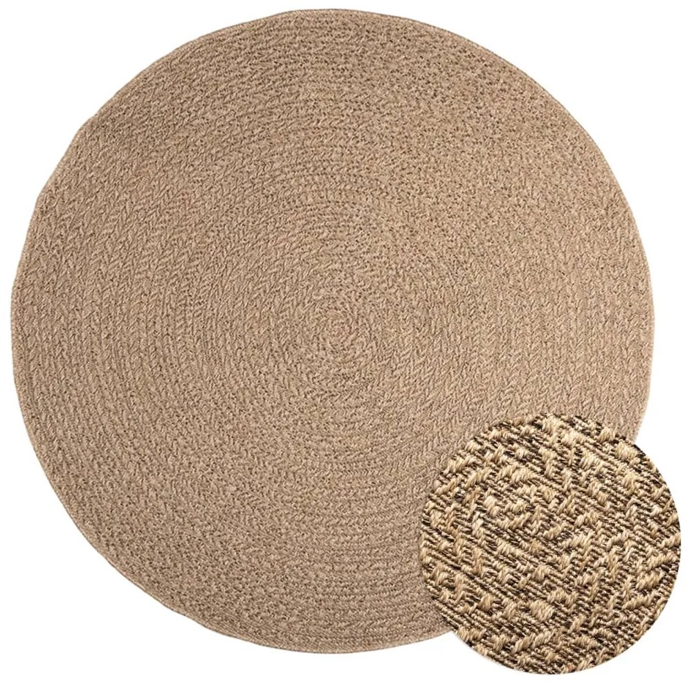 vidaXL Χαλί ZIZUR Όψη Γιούτας Εσωτ. &amp; Εξωτ. Χώρου 120 εκ.