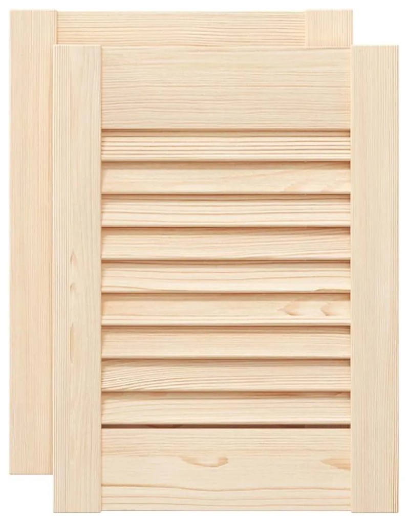 Πόρτες ντουλαπιών Louvred Design 2 τεμάχια 39,5x29,5 cm - Καφέ